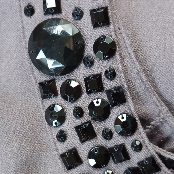 BCBG Wool Blend Embellished Neckline Tunic Top- Sz. Sm - Picture 5 of 10